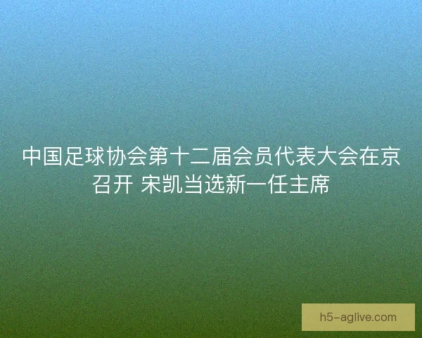 中国足球协会第十二届会员代表大会在京召开 宋凯当选新一任主席 中国足球协会第十二届会员代表大会在京召开 宋凯当选新一任主席